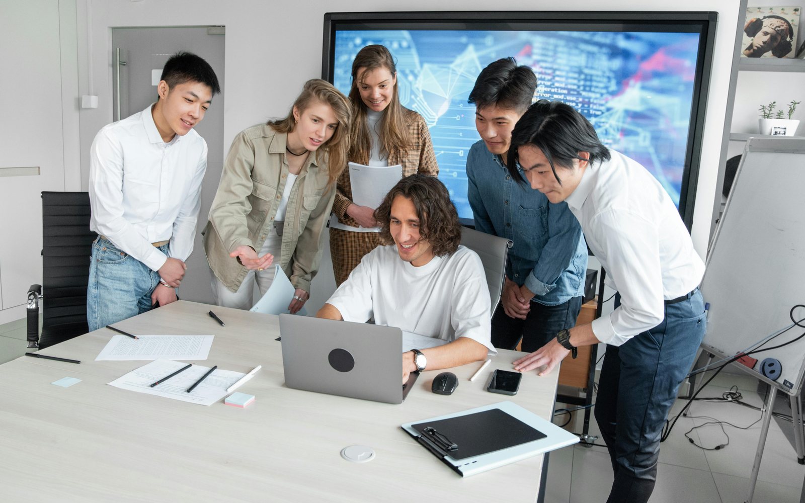 DSSF engineering team in a project review