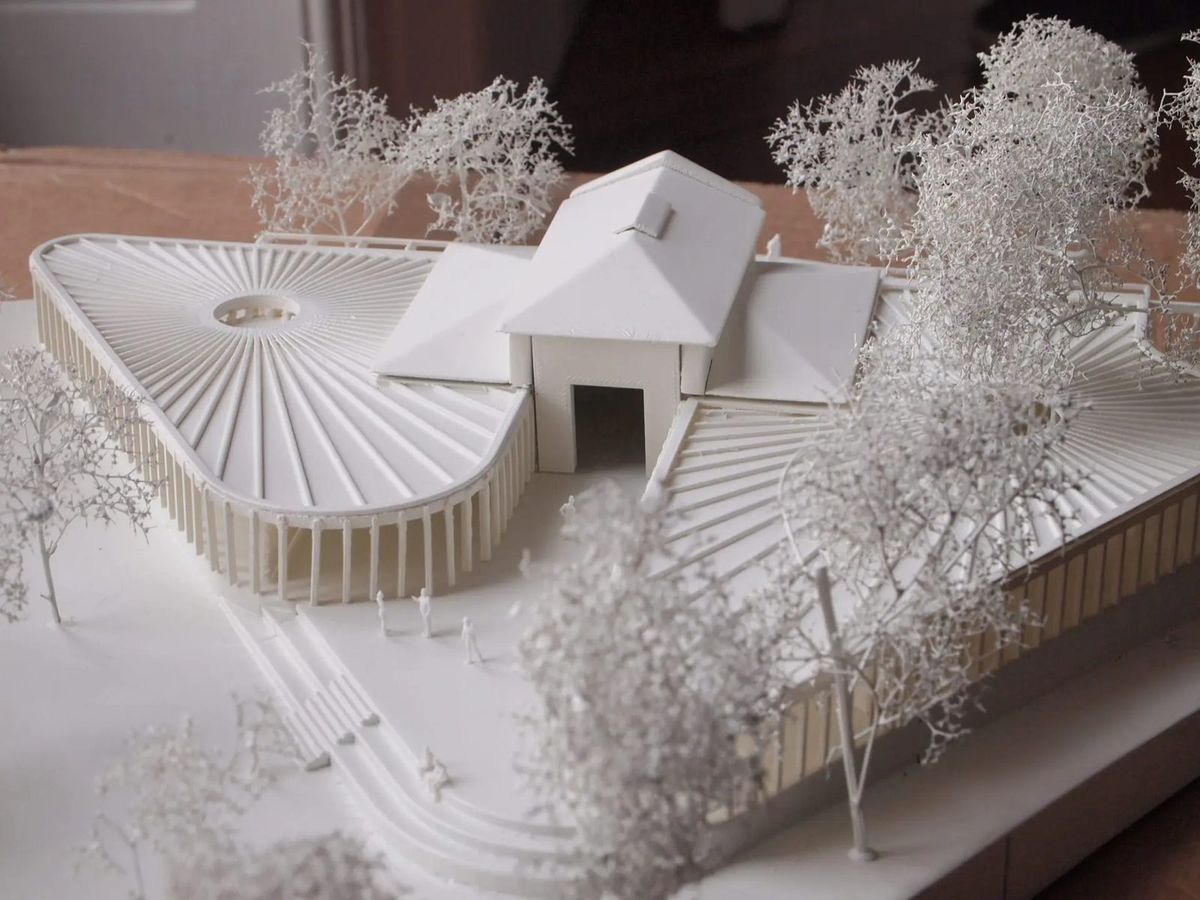 Physical architectural model, 3D printed