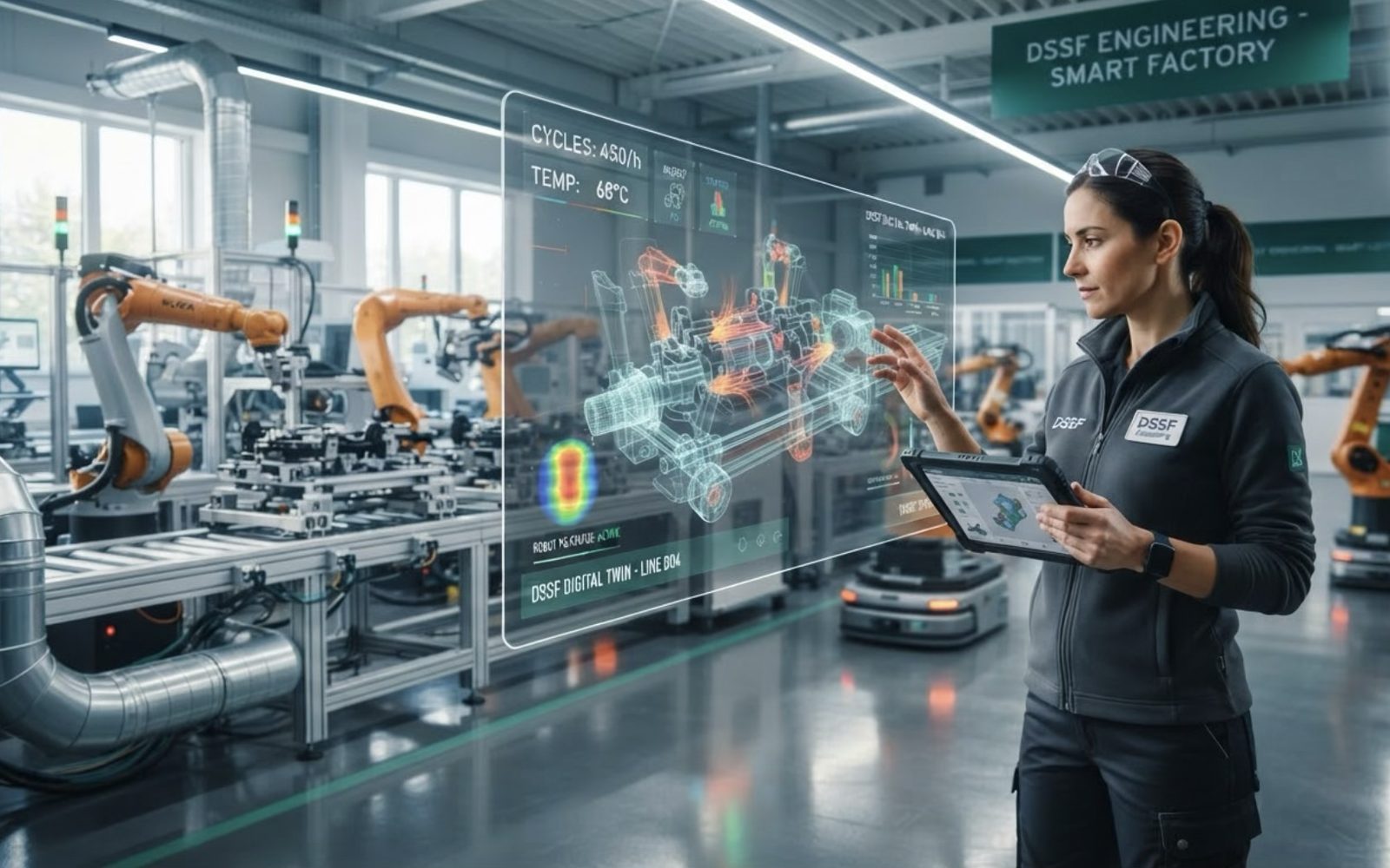 Digital twin of a production line displayed in supervision